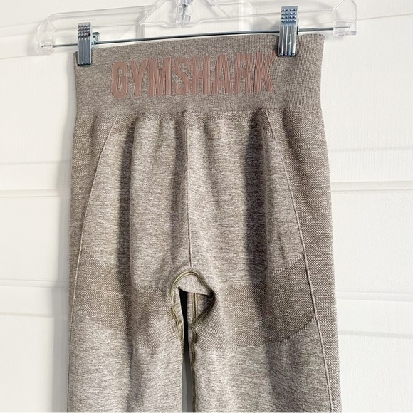 Gymshark‎ Vital Seamless Workout Leggings Gray Pink Logo Womens Size XS - Picture 2 of 5